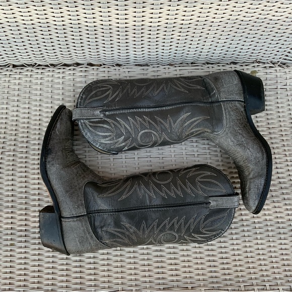 Vintage Acme Round Toe Grey Cowboy Boots Size 9D - Picture 3 of 16